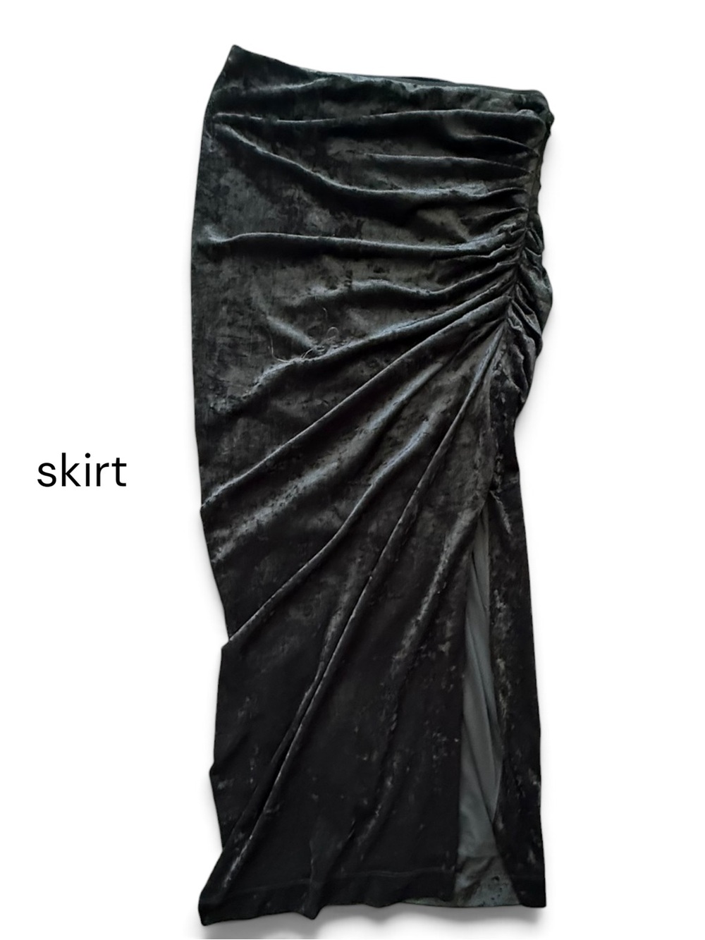 Antonio Melani Women's Black Velvet Off-Shoulder Top Maxi Skirt Set Size 8 NWT - Picture 9 of 16